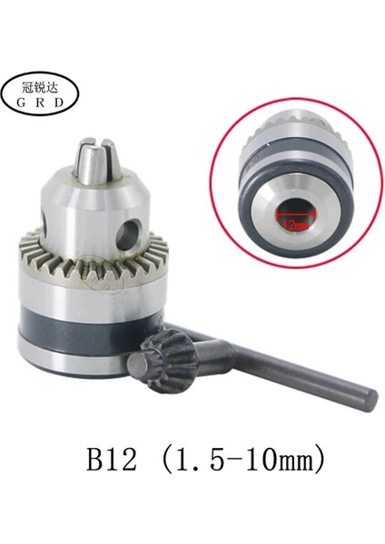 B12 (1.5-10MM) B10 B12 B16 B18 Mandren Rotasyon Sıkma Aleti Mors Mandren Mt1 Mt2 Mt3 Mt4 Takım Tutucu 1 Adet Anahtar + 1 Adet Matkap Mandreni (Yurt Dışından)
