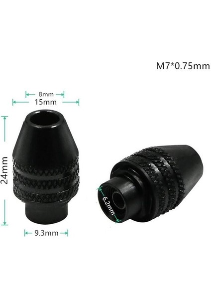 Uzun Kuyruk M7X0.75MM 0.3-3.2mm Çoklu Matkap Chuck Dremel Döner Araçları Için Anahtarsız Hızlı Değişim Matkap Ucu Chucks Adaptörü Evrensel Mini Chuck Dönüştürücü (Yurt Dışından)