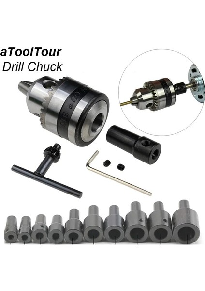 Ayna Mili 8mm Mini Elektrikli Matkap Aynası Dişli Kelepçe 0.6mm-6mm B10 Montaj Konik Konnektör Çubuk Motor Mili Adaptör Anahtar Anahtarı ile Güç Aracı (Yurt Dışından) fiyatları