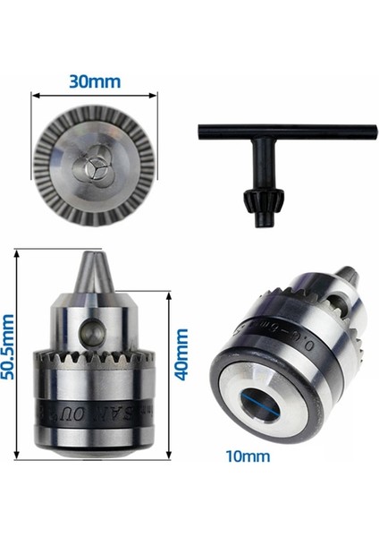 Ayna Mili 8mm Mini Elektrikli Matkap Aynası Dişli Kelepçe 0.6mm-6mm B10 Montaj Konik Konnektör Çubuk Motor Mili Adaptör Anahtar Anahtarı ile Güç Aracı (Yurt Dışından) modelleri