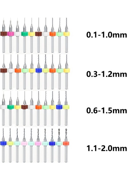 40 Adet 0.1-2.0mm Xcan Matkap Ucu Seti Pcb Devre Tabancası Matkap Ucu 1/8 ''shank Mikro Delme Aracı Bit (Yurt Dışından)