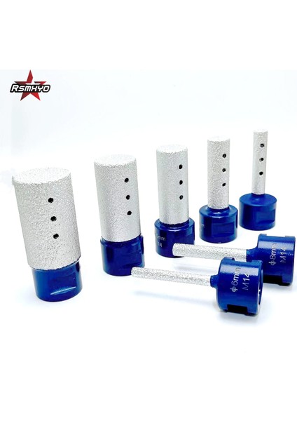 8mm Rsmxyo 1 Pc 6/8/10/15/20/25/30MM Açı Öğütücü M14 Konu Vakum Kaynaklı Elmas Parmak Uçları Mermer Seramik Karo Granit (Yurt Dışından)