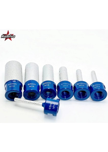 8mm Rsmxyo 1 Pc 6/8/10/15/20/25/30MM Açı Öğütücü M14 Konu Vakum Kaynaklı Elmas Parmak Uçları Mermer Seramik Karo Granit (Yurt Dışından) modelleri