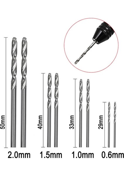 3.17 Büküm Matkap Ucu Kiti 0.6/1.0/1.5/2.0mm Mini Matkap Chuck Hızlı Değişim Anahtarsız Uç Adaptörü 2.0/2.35/3.0/3.17/5.0 Tutucu Kelepçe Araçları (Yurt Dışından)