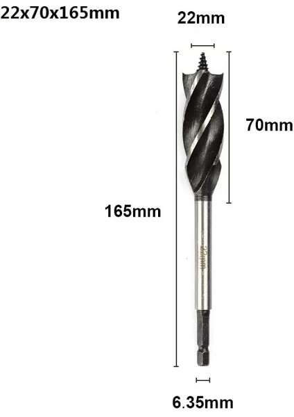 1 Adet 22MM Xcan Ahşap Kesici Büküm Matkap Ucu Hex Shank Ahşap Delik Kesici 4 Flüt Burgu Marangoz Matkap Ucu Çekirdek Matkap Ucu 10-25MM (Yurt Dışından)