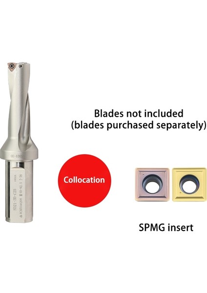 C32-D34-SP11 3D Kalite Grt Sp Serisi Matkap Uçları Insert Matkap Metal Matkap Uçları 13MM-50MM Derinlik 2d 3D 4d 5d U Matkap Makinaları Tornalar Cnc Su (Yurt Dışından)