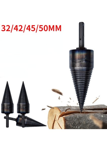 50MM Kare Şaft 32/42/45/50 mm Ahşap Ayırıcı Matkap Darbeli Matkap Yakacak Odun Ayırıcı Delici Kare/yuvarlak/hex Shank Matkap Ucu Bölünmüş Delme Aracı (Yurt Dışından) fiyatları