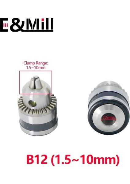 Işık B12 (1.5-10MM) 1 Adet Hassas Mors Koni Mt2 Mt3 Mt4 B10 B12 B16 B18 Hafif Hizmet Anahtar Matkap Chuck 0.6-6mm 1.5-13MM 1-10MM Konik Çardak Cnc Makinesi (Yurt Dışından)