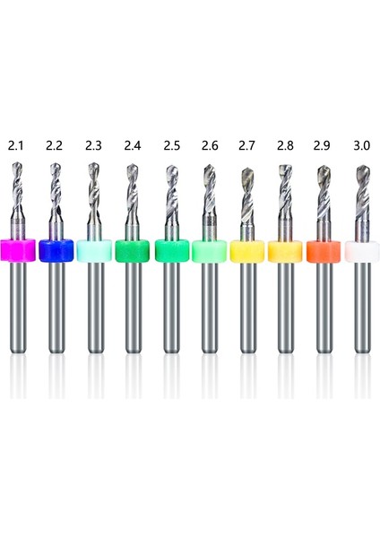 10 Adet 2.6mm Xcan 10 Adet 2.1mm Ila 3.0mm Pcb Matkap Ucu Seti Sondaj Baskı Devre Karbür Cnc Makinesi Mini Matkap Uçları (Yurt Dışından)