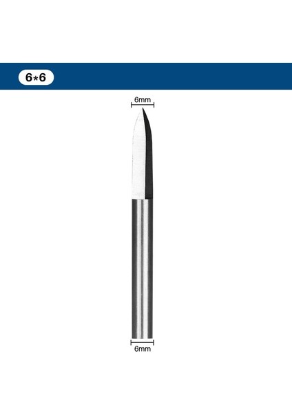 6X6MM Xcan Ahşap Gravür Ucu 1 Flüt 2.35-6mm Ağaç Işleme Freze Kesicisi Katı Karbür Taşlama Çapak Ahşap Oyma Matkap Ucu El Aracı (Yurt Dışından)