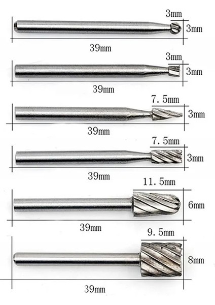 6 Adet Hss Yönlendirme Yönlendirici Matkap Uçları Seti Freze Kesici Döner Çapak Aracı Cnc Gravür Aşındırıcı Aletler Ahşap Metal Freze Kesici (Yurt Dışından)