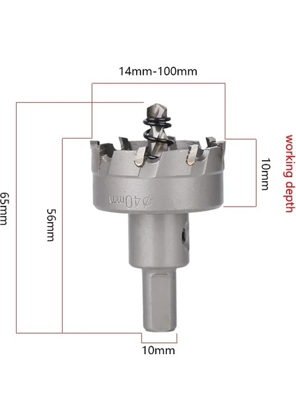 53MM 14-100MM Tct Tungsten Karbür Ucu Delik Testere Matkap Ucu Araçları Alüminyum Alaşımlı Paslanmaz Çelik Metal Köşebent Demir Çelik Tabaka (Yurt Dışından) fiyatları