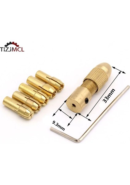 5.05MM 7 Adet Mini Matkap Aynaları Chuck Adaptörü Mini Araçlar Için Bakır Matkap Klasörü Bakır Kap Eksen Matkap Pens Anahtarı Ile2/2.35/4.05/5.05 (Yurt Dışından)