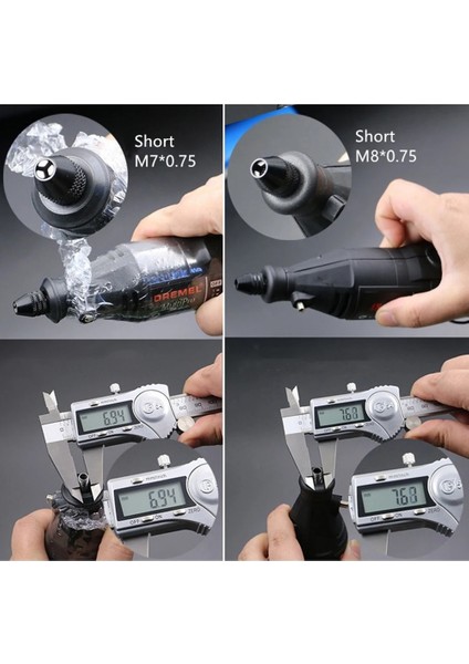Kısa Kuyruk M8X0.75MM 0.3-3.2mm Evrensel Üç Çeneli Matkap Chuck Adaptörü Dönüştürücü Fan Chuck Anahtarsız Adaptör Dönüştürücü Dremel Oyma Makinesi (Yurt Dışından)