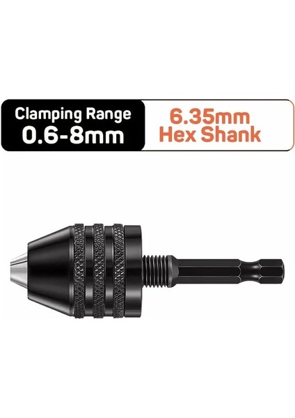 C Anahtarsız Matkap Chuck Tornavida Darbeli Sürücü Adaptörü 1/4 '' Hex Shank Elektrikli Matkap Ucu Aracı Collet Fikstür Aracı (Yurt Dışından)
