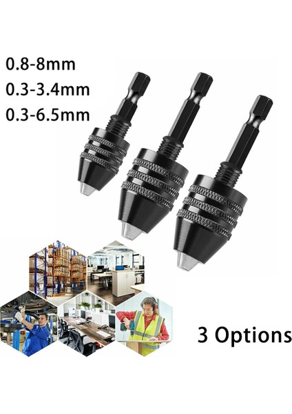 C Anahtarsız Matkap Chuck Tornavida Darbeli Sürücü Adaptörü 1/4 '' Hex Shank Elektrikli Matkap Ucu Aracı Collet Fikstür Aracı (Yurt Dışından) fırsatları