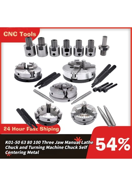 M14-6MM K01-50 Torna Aynası Üç Çene M14 * 1 Biyel K01-50/63/80/100 Kendinden Merkezleme Mini Dıy Metal Ahşap Torna Araçları (Yurt Dışından)