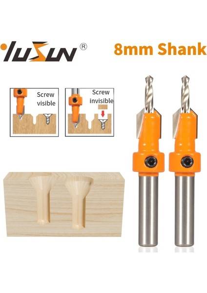 8X8X3.5 Yusun 8 mm Shank Hss Havşa Yönlendirici Bit Vida Çıkarıcı Ağaç Işleme Freze Kesicisi Ahşap (Yurt Dışından) fiyatları