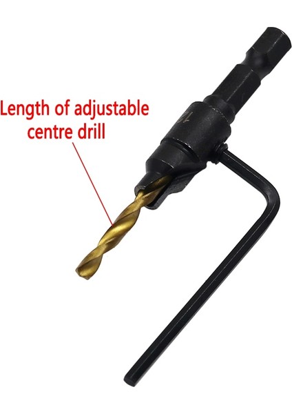 Titanyum Kaplama 5 Adet Havşa Matkap Ağaç Işleme Matkap Ucu Seti Sondaj Pilot Delikler Vida Boyutları #5 #6 #8 #10 #12 (Yurt Dışından) indirimleri