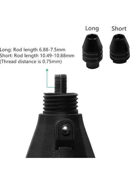 Kısa Kuyruk M8X0.75MM 0.3-3.2mm Evrensel Üç Çeneli Matkap Chuck Adaptörü Dönüştürücü Fan Chuck Anahtarsız Adaptör Dönüştürücü Dremel Oyma Makinesi (Yurt Dışından)