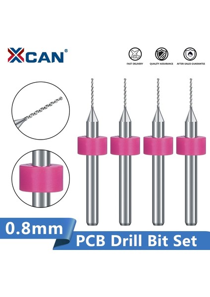 10 Kutu (100 Adet) Xcan 0.8mm 10 Adet/grup Karbür Mikro Matkap Uçları Cnc Pcb Matkap Ucu Seti (Yurt Dışından)