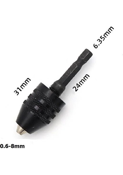 Stil 5 Matkap Chuck Anahtarsız Şaft Chuck Kelepçesi 0.3-8mm Mini Matkap Chuck Adaptörü 1/4 ''hex 2.35/3mm Yuvarlak Şaft Matkap Ucu Tornavida Aracı (Yurt Dışından)