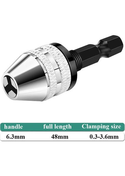 0 3 3 6mms Anahtarsız Matkap Chuck Adaptörü Hex Shank Hızlı Değişim Bit Dönüştürücü Aracı Elektrikli Öğütücü Tırnak Oyma Makinesi 6.35MM (Yurt Dışından)