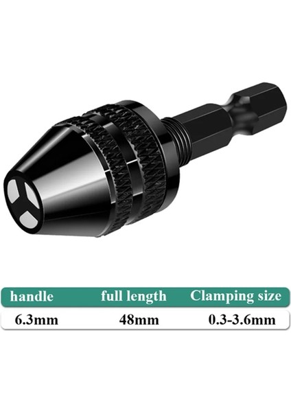 0 3 3 6mms Anahtarsız Matkap Chuck Adaptörü Hex Shank Hızlı Değişim Bit Dönüştürücü Aracı Elektrikli Öğütücü Tırnak Oyma Makinesi 6.35MM (Yurt Dışından)