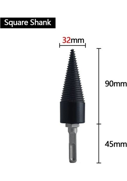 32MM Kare Şaft 1 Adet 32/38/42/50MM Yakacak Odun Ayırıcı Koni Matkap Ucu Yuvarlak Altıgen Kare Şaft Ahşap Kırıcı Bölünmüş Ağaç Işleme Aletleri (Yurt Dışından)