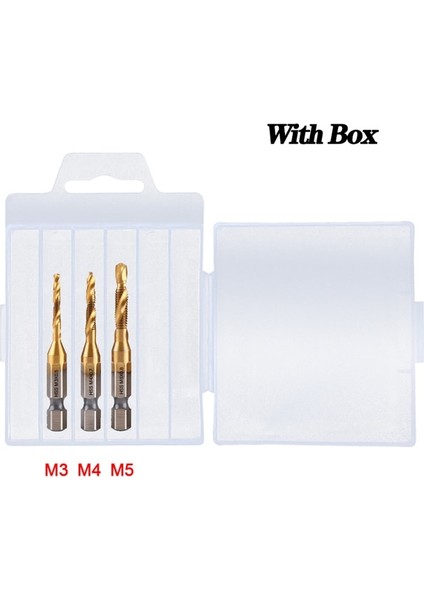 3 Adet Altın Set M3 M4 M5 M6 M8 M10 Dokunun Matkap Uçları 1/4 Hex Shank Makinesi El Musluklar Titanyum Kaplamalı Hss Delme Dokunun Uçları Konu Vida Araçları (Yurt Dışından)