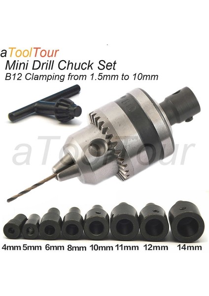 Ayna Mili 10MM Mini Elektrikli Matkap Aynası 1.5-10MM Montaj B12 Konik Konnektör Çubuk Motor Şaftı Chuck Adaptör Anahtarı ile Matkap Için Anahtar Güç Aracı (Yurt Dışından) fiyatları