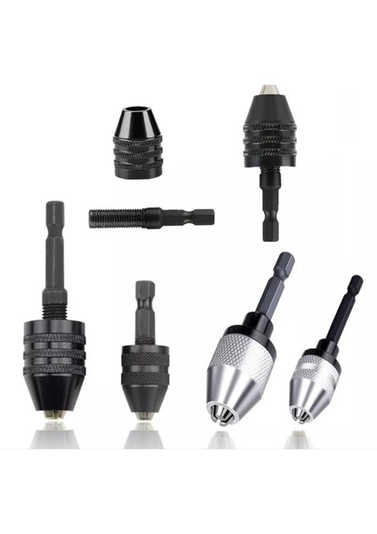 0.6-8mm Siyah Anahtarsız Matkap Chuck Adaptörü Kendiliğinden Sıkın Yüksek Kaliteli Mini Chuck Fikstürü Hızlı Değişim Dönüştürücü Matkap Parçaları Alaşım Mini El Aletleri (Yurt Dışından)