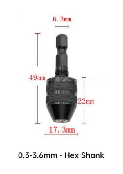 0.6-8mm Siyah Hex Shank Hızlı Değişim Dönüştürücü Elektrikli Mikro Motor Kelepçe Alaşımlı Anahtarsız Hızlı Değişim Dönüştürücü Matkap Parçaları Matkap Chuck Adaptörü (Yurt Dışından)