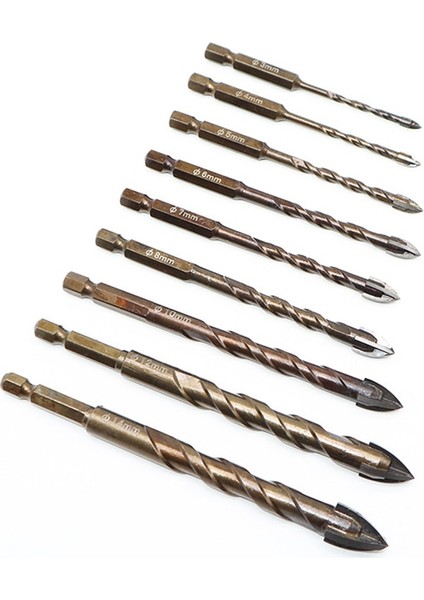 6pcs Set 1 Profesyonel 3-12MM Altıgen Şaft Matkap Ucu Sondaj Camı, Fayans, Beton, Metal Vb. Karbür Matkap Ucu Seti Araçları (Yurt Dışından)