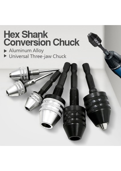 0365MMB Mini Anahtarsız Matkap Chuck Adaptörü Dönüştürücü Tornavida Sürücü Adaptörü Elektrik Motor Kelepçesi 1/4 "hex Shank Hızlı Değişim Dönüştürücü (Yurt Dışından) fiyatları