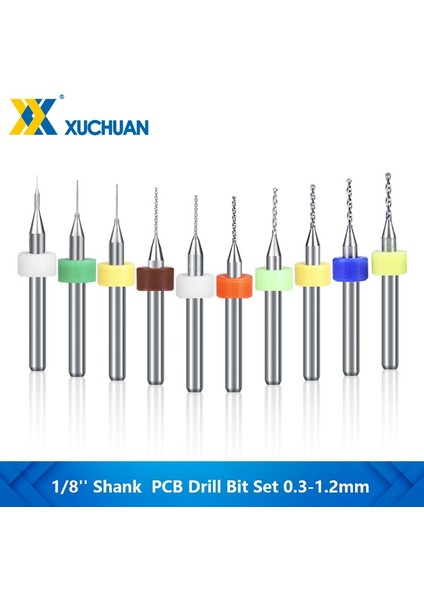 Pcb0.5 10 Adet 2 Kutu 0.3-1.2mm Pcb Matkap Ucu Mikro Matkap Ucu Pcb Baskılı Devre Delme Aracı 1/8 ''shank Karbür Delik Delme Kesici (Yurt Dışından) fiyatları