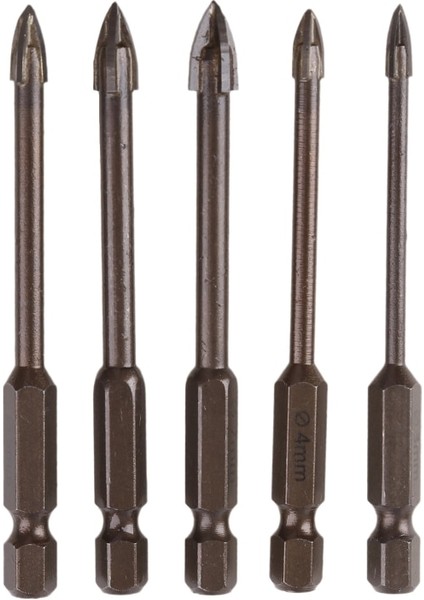 Gümüş Çok Fonksiyonlu Sağlam Siyah Altıgen Kolu Için Üçgen Matkap Için Çapraz Cam/tuğla/plastik 5 Parça 3mm/4mm/5mm/6m (Yurt Dışından) fırsatları