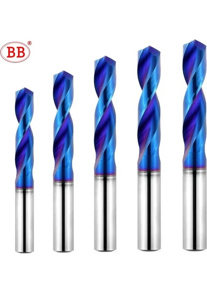 BL2060 8.5mm, Yuvarlak Düzenli Bb Katı Karbür Büküm Matkap Mavi Kaplamalı 1MM-10MM Cnc Nc Makine Aracı Sert Metal Çelik Sondaj 1 Adet (Yurt Dışından)