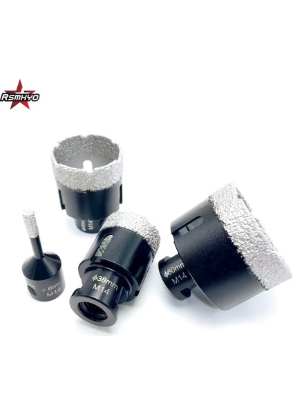 32MM M14 Konu Kuru Vakum Lehimli Elmas Sondaj Karot Ucu Porselen Karo Matkap Uçları Açı Öğütücü Için Mermer Taş Duvar Delik Testere (Yurt Dışından)