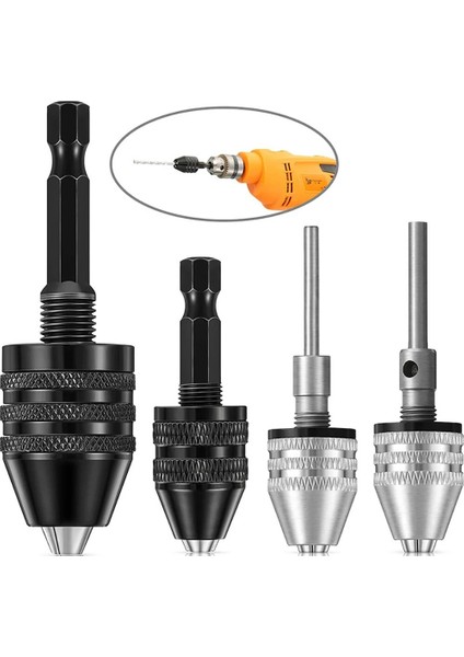 0.3-6.5mm Beyaz 0.3-8mm Mini Anahtarsız Matkap Kendinden Sıkma Elektrikli Matkap Chuck Adaptörü Pens Fikstürü 1/4 "hex Shank Hızlı Değişim Dönüştürücü (Yurt Dışından)