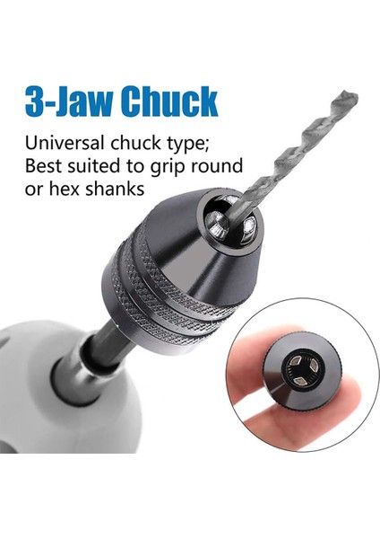 0.3-6.5mm Beyaz 0.3-8mm Mini Anahtarsız Matkap Kendinden Sıkma Elektrikli Matkap Chuck Adaptörü Pens Fikstürü 1/4 "hex Shank Hızlı Değişim Dönüştürücü (Yurt Dışından) fiyatları