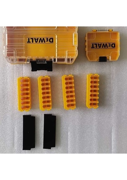 Bölmeler 2 Adet Tutucu Dewalt Matkap Parçaları Kutuları Dewalt Alet Aksesuarları Depolama Vidalama Ucu Sabit Matkap Ucu Saklama Kutusu Braketi Şerit (Yurt Dışından) fırsatları