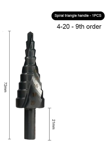 S Siyah 4-20 3 Adet/takım 3-12MM 4-12MM 4-20MM Hss Düz Oluk Adım Matkap Ucu Titanyum Kaplamalı Ahşap Metal Delik Kesici Çekirdek Delme Alet Takımı (Yurt Dışından)
