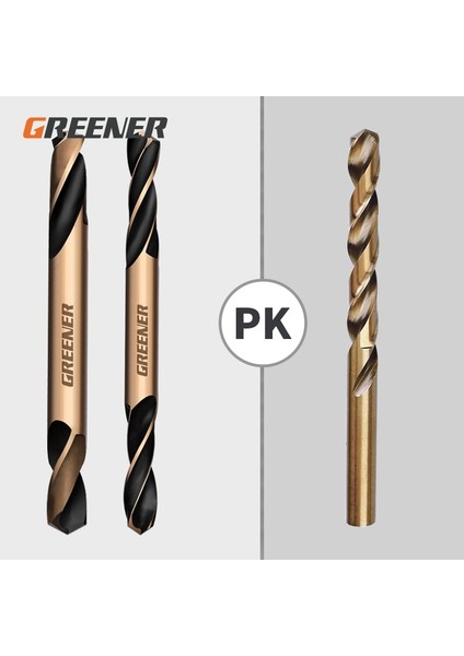 3.0mm 5 Adet Yeşil Burgu Bit Çift Başlı Çift Kenarlı Metal Paslanmaz Çelik Kobalt Ultra Sert Matkap Demir Delme 3.0-6.0mm Matkap Ucu (Yurt Dışından) indirimleri