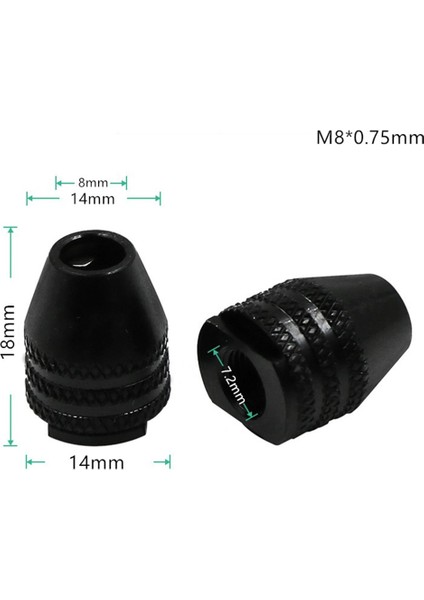 Uzun Kuyruk M8X0.75MM 0.5-3.2mm Çoklu Matkap Chuck Mini 3 Çene Hızlı Değişim Anahtarsız Matkap Ucu Adaptörü Dremel Döner Araçları Gravür Aksesuarları (Yurt Dışından) indirimleri