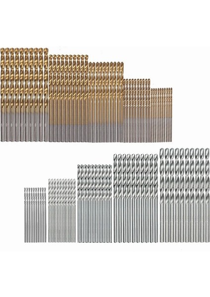 Altın Altın/gümüş 50 Pcs Titanyum Kaplamalı Hss Moda Çelik Matkap Ucu Seti Aracı 1/1.5/2/2.5/3mm Matkap Büküm Matkap Ucu Elektrikli El Aletleri Için (Yurt Dışından) fırsatları