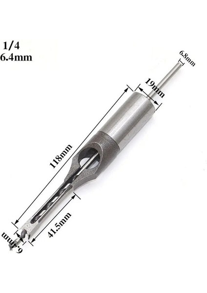 6.4mm Justınlau 1 Adet Ağaç Işleme Araçları Büküm Kare Delik Matkap Uçları Burgu Zıvana Açma Keski Genişletilmiş Testere Ahşap Oyma Dıy Mobilya (Yurt Dışından)