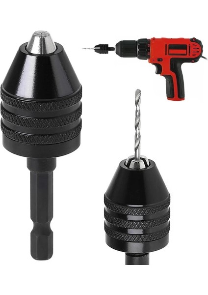 0.8-8mm Ootdty 1/4 "anahtarsız Matkap Ucu Chuck Adaptörü Dönüştürücü Hızlı Değişim 0.8-8mm 0.6-6.5mm Hex Shank (Yurt Dışından) fiyatları