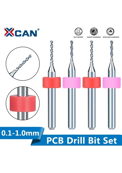 0.35MM 1 Kutu (10 Adet) Xcan Pcb Matkap Ucu 0.1-1.0mm Baskı Devre Kartı Için Tungsten Karbür Mikro Matkap Ucu (Yurt Dışından)