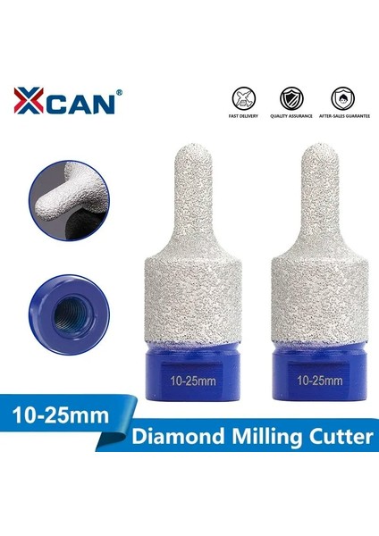 M14 Konu Xcan Elmas Parmak Bit Freze Ucu 5/8-11 Konu Kiremit Taş Tezgah Büyüt Taşlama Deliği Elmas Matkap Ucu (Yurt Dışından)